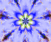 stylized blue flower fractal